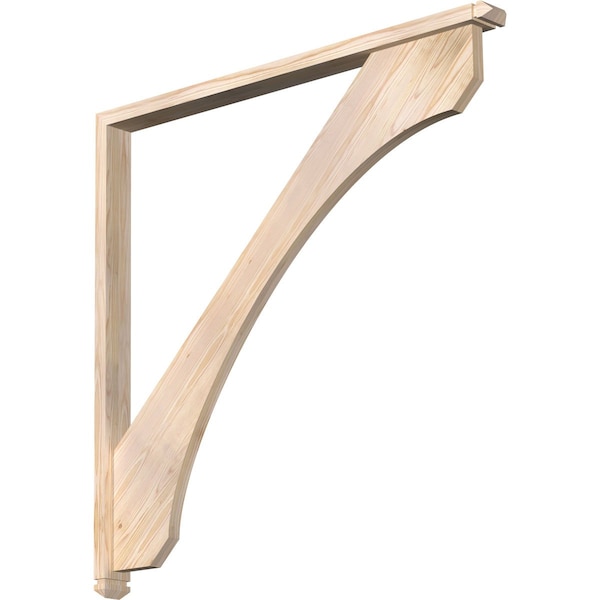 Ekena Millwork Legacy Arts and Crafts Smooth Bracket w/ Offset Brace, Douglas Fir, 3 1/2"W x 48"D x 48"H BKT0402X48X48LEC03SDF - main